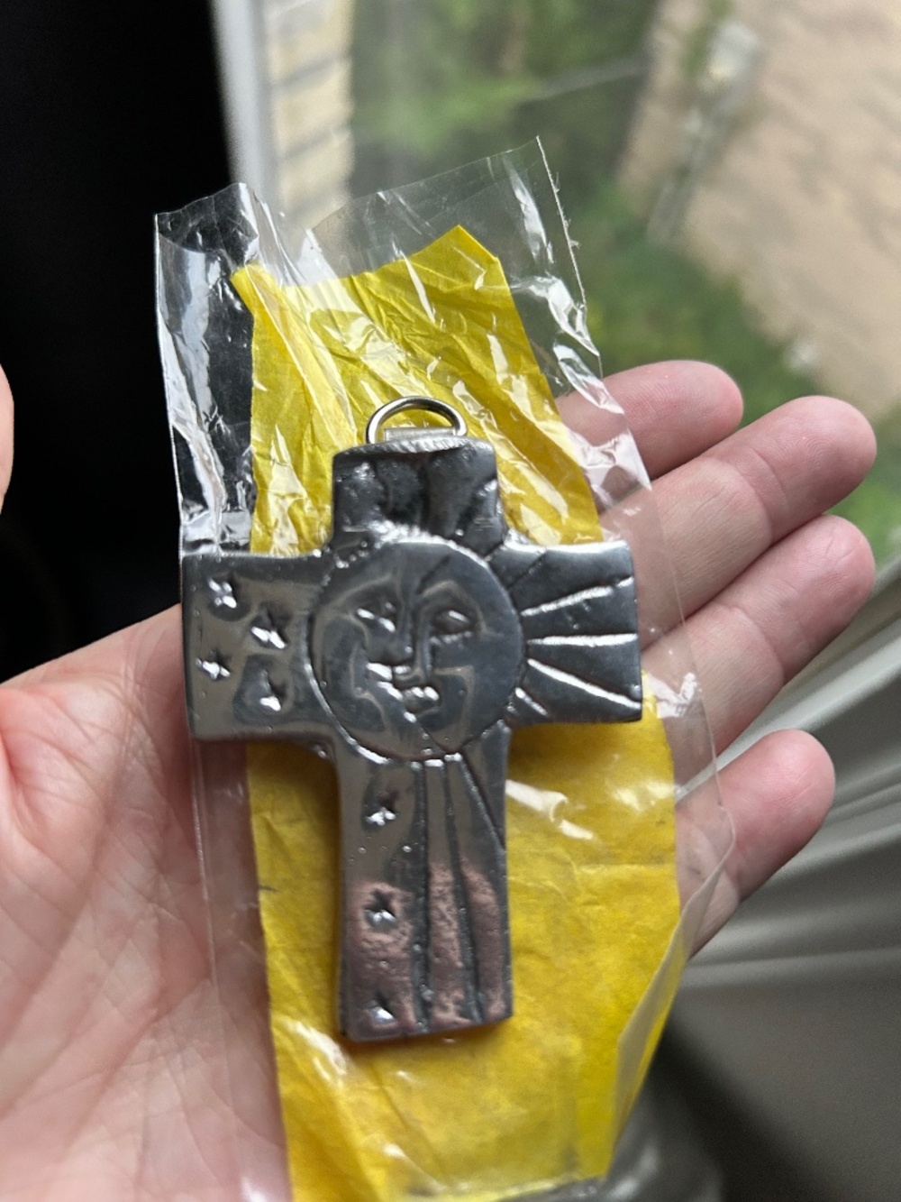 Large Silver cross PENDANTS from Mexico.   Gorgeous!!